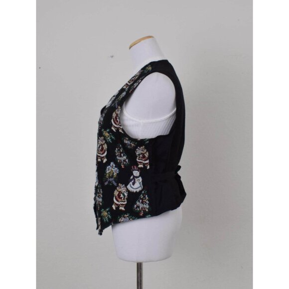 Vintage Christmas Cotton/Poly Carpet Vest by Boobie Brooks size XL - Picture 2 of 10